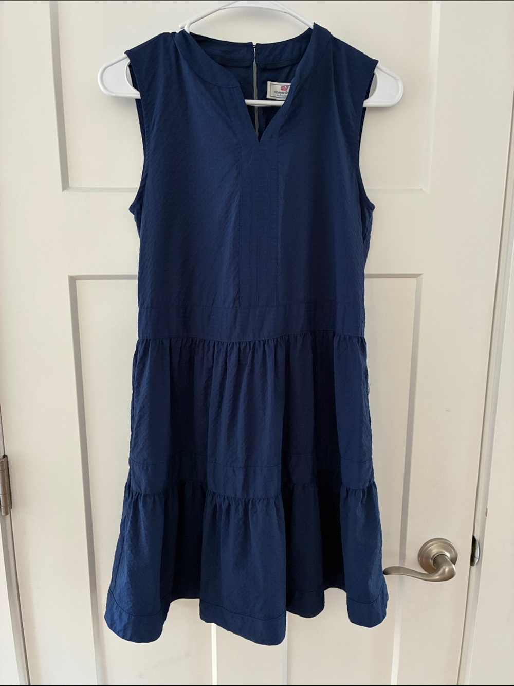Vineyard Vines Navy Sleeveless Tiered Dress